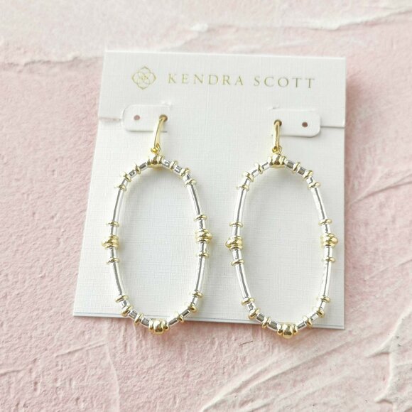 Kendra Scott Essie Mixed Metal Open Frame Earrings - Picture 1 of 3